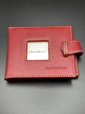 Mini photo album keepsakes Eddie Bauer Burgundy